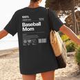 Baseball Mom Graphic Tees For Women Women's T-Shirt Back Print