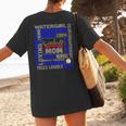 Baseball Mom Traits For Great Mothers Grey And Blue Women's T-Shirt Back Print Baseball Mom Traits For Great Mothers Grey And Blue Women's T-Shirt Back Print