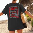 Baseball Mom Traits For Great Mothers Grey And Red Women's T-Shirt Back Print