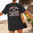 Baseball Player Pitcher Catcher Baseball Mom Mother Women's T-Shirt Back Print