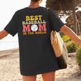 Best Baseball Mom In The World Baseball Women's T-Shirt Back Print