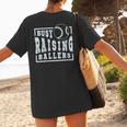 Busy Raising Ballers Graphic For Baseball Moms Women's T-Shirt Back Print