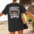 Crazy Proud Always Loud Baseball Mom Mother's Day Women's T-Shirt Back Print Crazy Proud Always Loud Baseball Mom Mother's Day Women's T-Shirt Back Print