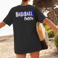 Custom Hustle Tball Tee Ball Womens Baseball Mom Women's T-Shirt Back Print Custom Hustle Tball Tee Ball Womens Baseball Mom Women's T-Shirt Back Print