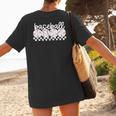 Cute Sports Baseball Mom Game Day Women's T-Shirt Back Print Cute Sports Baseball Mom Game Day Women's T-Shirt Back Print
