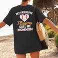 My Favorite Players Call Me MomMom Baseball Mom Mom Women's T-Shirt Back Print