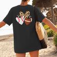 Football Baseball Heart Football Baseball Mom Women's T-Shirt Back Print Football Baseball Heart Football Baseball Mom Women's T-Shirt Back Print