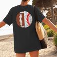 Football Baseball Player Football Baseball Mom Women's T-Shirt Back Print