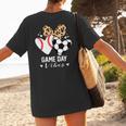 Game Day Vibes Soccer Baseball Mom Heart Women's T-Shirt Back Print Game Day Vibes Soccer Baseball Mom Heart Women's T-Shirt Back Print