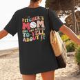 Groovy Ptchers Baseball Mom And Not Afraid To Yell About It Women's T-Shirt Back Print Groovy Ptchers Baseball Mom And Not Afraid To Yell About It Women's T-Shirt Back Print
