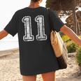 Jersey Number 11 T-Shirt Football Eleven Number Baseball Mom Women's T-Shirt Back Print Jersey Number 11 T-Shirt Football Eleven Number Baseball Mom Women's T-Shirt Back Print
