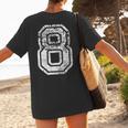 Jersey Number 8 Eight T-Shirt Football Number Baseball Mom Women's T-Shirt Back Print Jersey Number 8 Eight T-Shirt Football Number Baseball Mom Women's T-Shirt Back Print