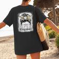 Leopard Messy Bun Mom Mother's Day Baseball Mommy Women's T-Shirt Back Print Leopard Messy Bun Mom Mother's Day Baseball Mommy Women's T-Shirt Back Print