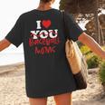 I Love Baseball Moms Women's T-Shirt Back Print