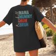 Mama Mommy Mom Bruh Baseball Mom Lover Mother's Day Women's T-Shirt Back Print