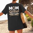 Mom Of The Grand Slammer Leopard Baseball Mom Women's T-Shirt Back Print Mom Of The Grand Slammer Leopard Baseball Mom Women's T-Shirt Back Print