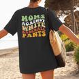 Moms Against Baseball Pants Retro Baseball Mom Women's T-Shirt Back Print Moms Against Baseball Pants Retro Baseball Mom Women's T-Shirt Back Print