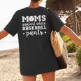 Moms Against White Baseball Pants For Baseball Moms Women's T-Shirt Back Print