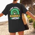 One Lucky Baseball Mom St Patricks Day Rainbow Mother Mama Women's T-Shirt Back Print