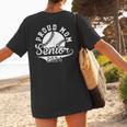 Proud Mom Senior 2024 Baseball Mom Proud Baseball Mom 2024 Women's T-Shirt Back Print