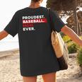 Proudest Baseball Mom Ever Women's T-Shirt Back Print Proudest Baseball Mom Ever Women's T-Shirt Back Print