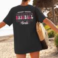 Retro Groovy Baseball Bruh Proud Baseball Mom Women's T-Shirt Back Print Retro Groovy Baseball Bruh Proud Baseball Mom Women's T-Shirt Back Print