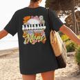 Retro Groovy Baseball Mom Family Matching Women Women's T-Shirt Back Print Retro Groovy Baseball Mom Family Matching Women Women's T-Shirt Back Print