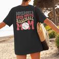 Somebody's Loudmouth Baseball Mom Baseball Women's T-Shirt Back Print Somebody's Loudmouth Baseball Mom Baseball Women's T-Shirt Back Print