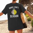 Sorry I Cant It's Season Vintage Softball Baseball Mom Women's T-Shirt Back Print Sorry I Cant It's Season Vintage Softball Baseball Mom Women's T-Shirt Back Print