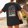 All Star Baseball Mom Women's T-Shirt Back Print