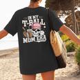In My T-Ball Mom Era Baseball Mom Skull Coffee Vintage Women's T-Shirt Back Print In My T-Ball Mom Era Baseball Mom Skull Coffee Vintage Women's T-Shirt Back Print
