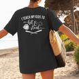I Teach My Kids To Hit And Steal Baseball Mom Women's T-Shirt Back Print I Teach My Kids To Hit And Steal Baseball Mom Women's T-Shirt Back Print