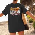 Vintage American Flag Baseball Mom Patriotic 4th July Women's T-Shirt Back Print Vintage American Flag Baseball Mom Patriotic 4th July Women's T-Shirt Back Print