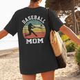 Vintage Baseball Mom Baseball Lover Women's T-Shirt Back Print