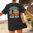 Vintage Baseball Mom Mom Baseball Lover Women's T-Shirt Back Print