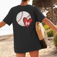 Womens Custom Baseball Mom Number 94 Heart For Mom Mommy Women's T-Shirt Back Print
