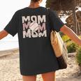 Women's Retro Baseball Mama Distressed Baseball Mom Life Women's T-Shirt Back Print Women's Retro Baseball Mama Distressed Baseball Mom Life Women's T-Shirt Back Print