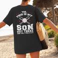 Yes This Is My Son Out Baseball Mom Women's T-Shirt Back Print