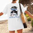 Argentina Baseball Mom Messy Bun Women's T-Shirt Back Print