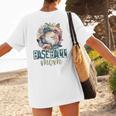 Artsy Baseball Mom Flowers Unique Game Day Ball Distressed Women's T-Shirt Back Print Artsy Baseball Mom Flowers Unique Game Day Ball Distressed Women's T-Shirt Back Print
