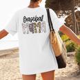 Baseball Mama Coquette Mother's Day Baseball Mom Vintage Women's T-Shirt Back Print