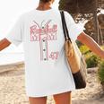 Baseball Mom 47 Number 47 Jersey Team Numbered Jersey Women's T-Shirt Back Print