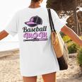 Baseball Mom Club Cool Women's T-Shirt Back Print Baseball Mom Club Cool Women's T-Shirt Back Print