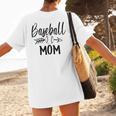 Baseball Mom Cute Arrow Father's Mother's Xmas Day Women's T-Shirt Back Print