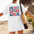 In My Baseball Mom Era Smile Face Retro Women's T-Shirt Back Print In My Baseball Mom Era Smile Face Retro Women's T-Shirt Back Print