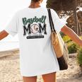 Baseball Mom Green Varsity Baseball Mama Cute Mother's Day Women's T-Shirt Back Print Baseball Mom Green Varsity Baseball Mama Cute Mother's Day Women's T-Shirt Back Print