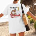 Baseball Mom Hot Mess Always Stressed Baseball Mama Women's T-Shirt Back Print