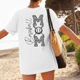 Baseball Mom Leopard Women's T-Shirt Back Print Baseball Mom Leopard Women's T-Shirt Back Print
