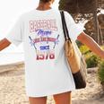 Baseball Mom Loud & Proud Since 1978 Raglan Baseball Tee Women's T-Shirt Back Print