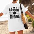 Baseball Mom Baseball Lover Mom Women's T-Shirt Back Print